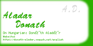 aladar donath business card